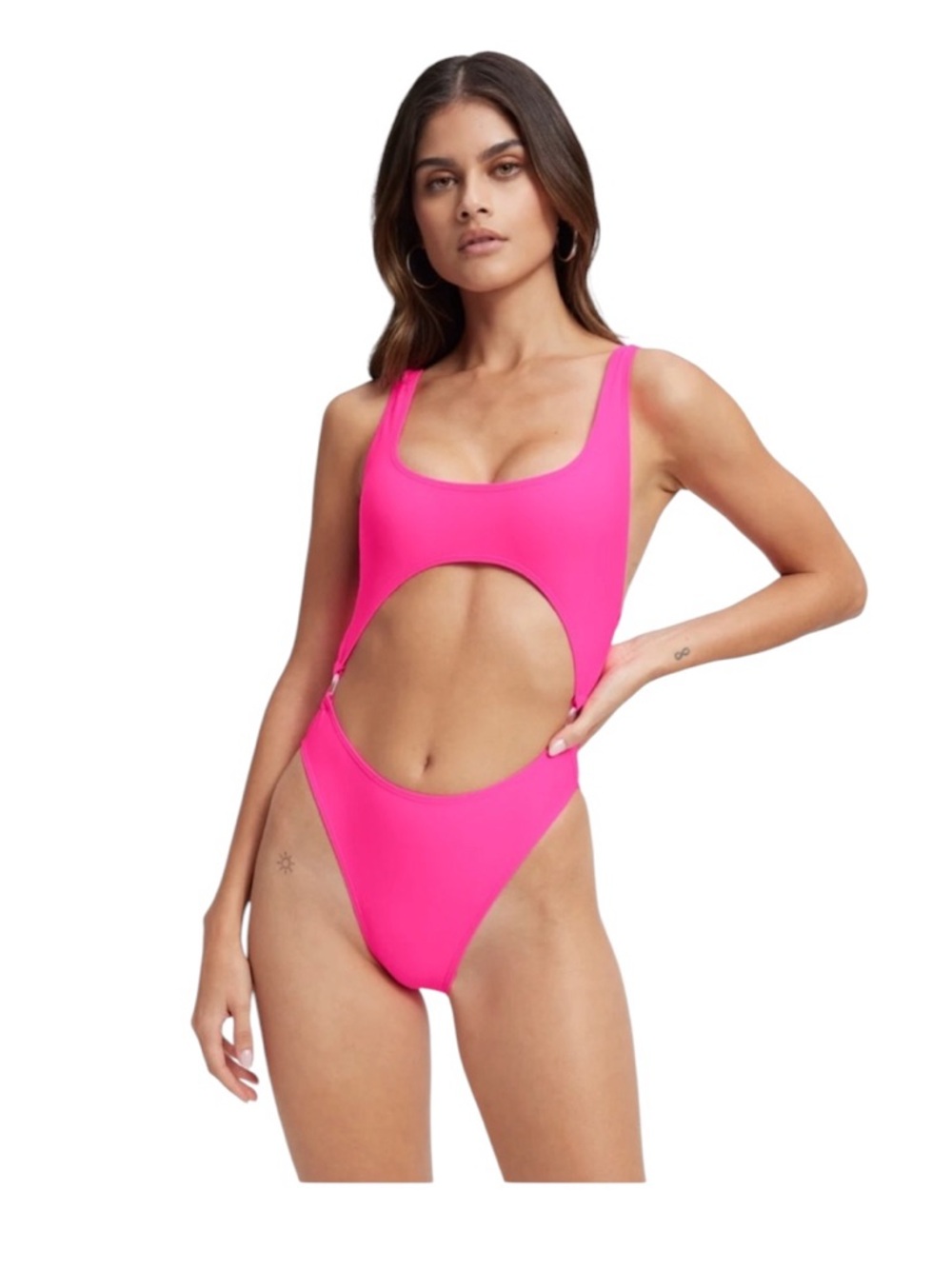 Good American Women's Hawaiian Pink Always Fits Monokini Size 1/S